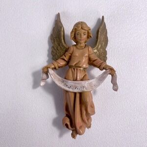 Vtg Fontanini 1983 Gloria Angel Nativity Figurine Hang on Stable Depose Italy 5"